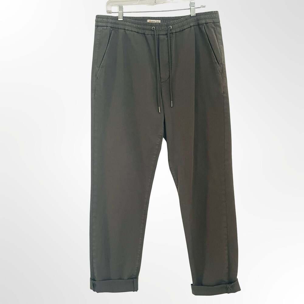 Marine Layer Saturday Pant Elastic Waist Jogger Olive Green